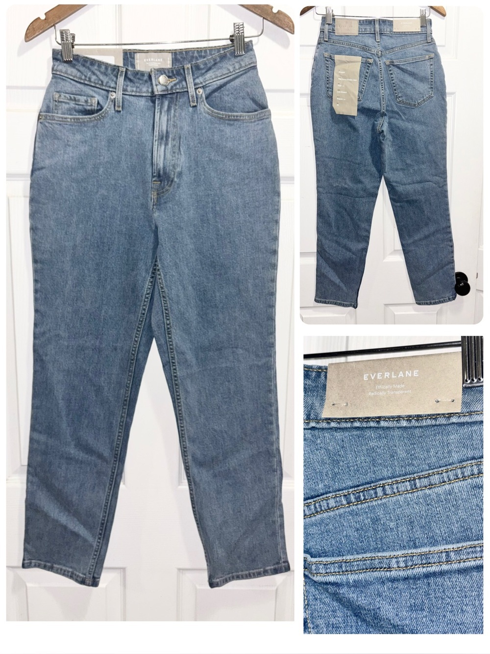 NWT Everlane The Curvy Cheeky Jeans Straight High Rise Regular Size 26 Brand New